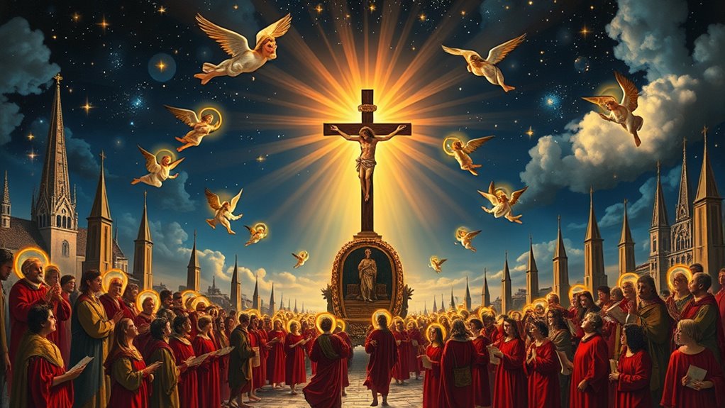 massive barefoot devotion procession