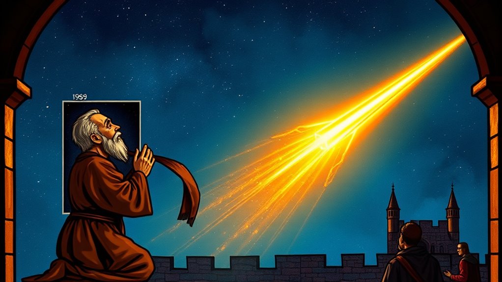 11th century monk spotted halley