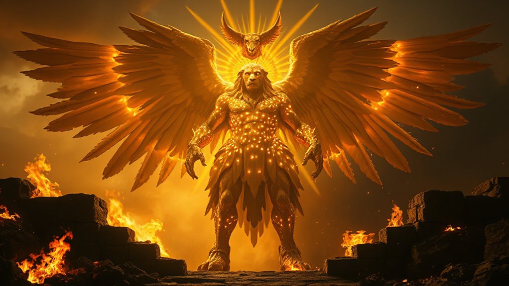 four faces countless eyes wings