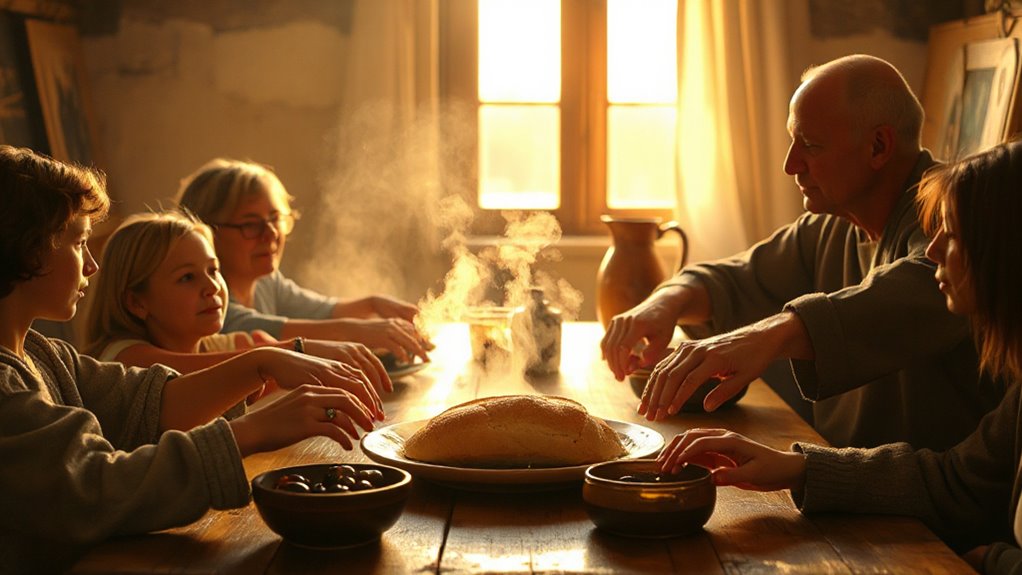 sharing bread with the poor