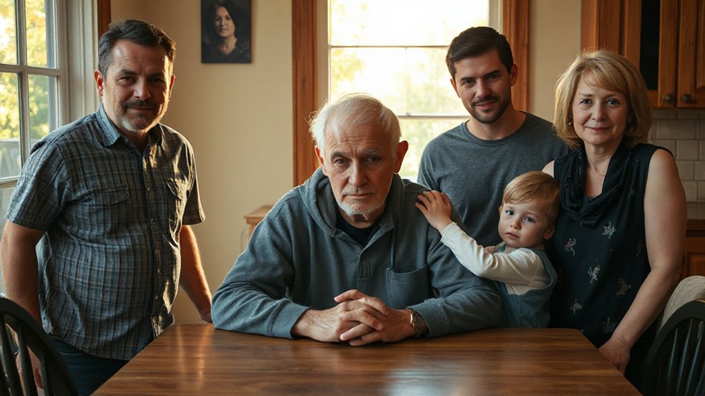 family and church support widower