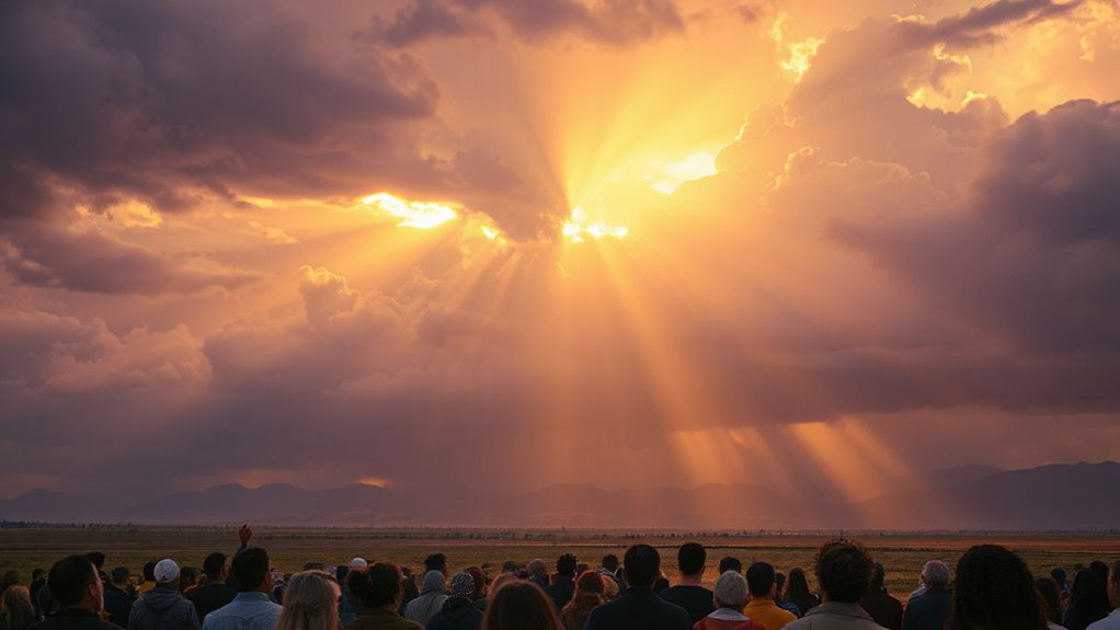public visible return with clouds