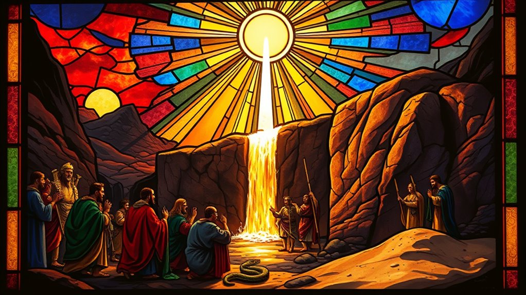 moses strikes controversial rock
