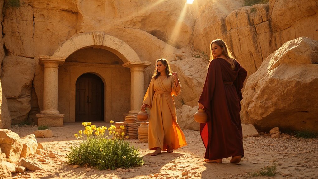 women visit jesus empty tomb